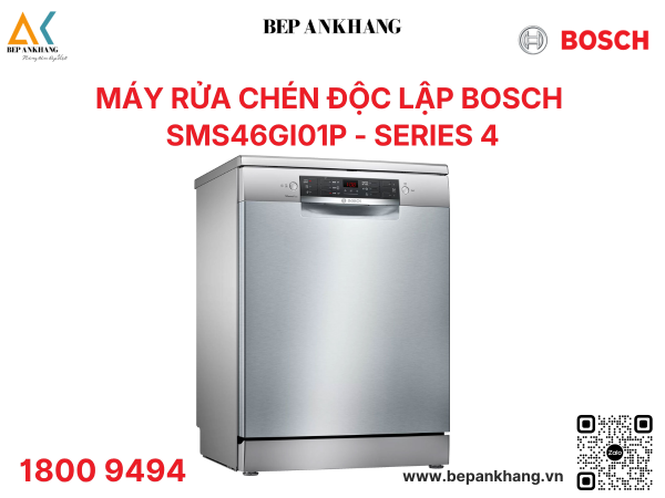 Máy rửa chén Bosch SMS46GI01P Series 4 - Made in Germany